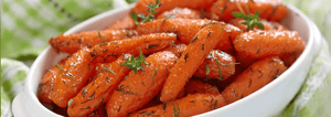 butter dill carrots in a bowl