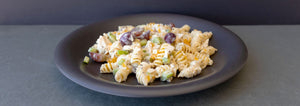 Chicken Rotini Pasta Salad on plate