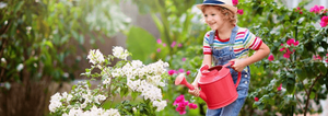 Girl Watering Plants