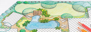 Hand rendered landscape design