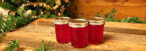 Cinnamon Jelly jars on a wood table