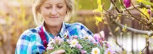 woman planting flowers